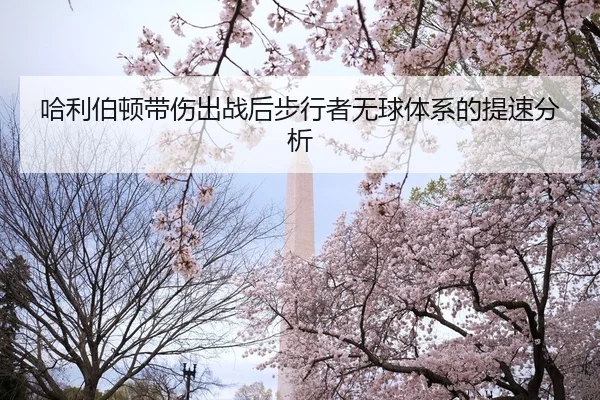 哈利伯顿带伤出战后步行者无球体系的提速分析