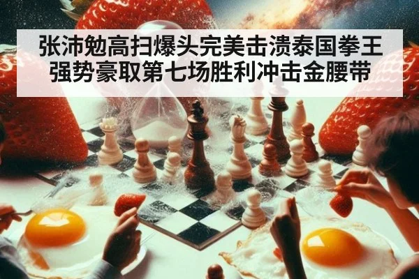 张沛勉高扫爆头完美击溃泰国拳王强势豪取第七场胜利冲击金腰带